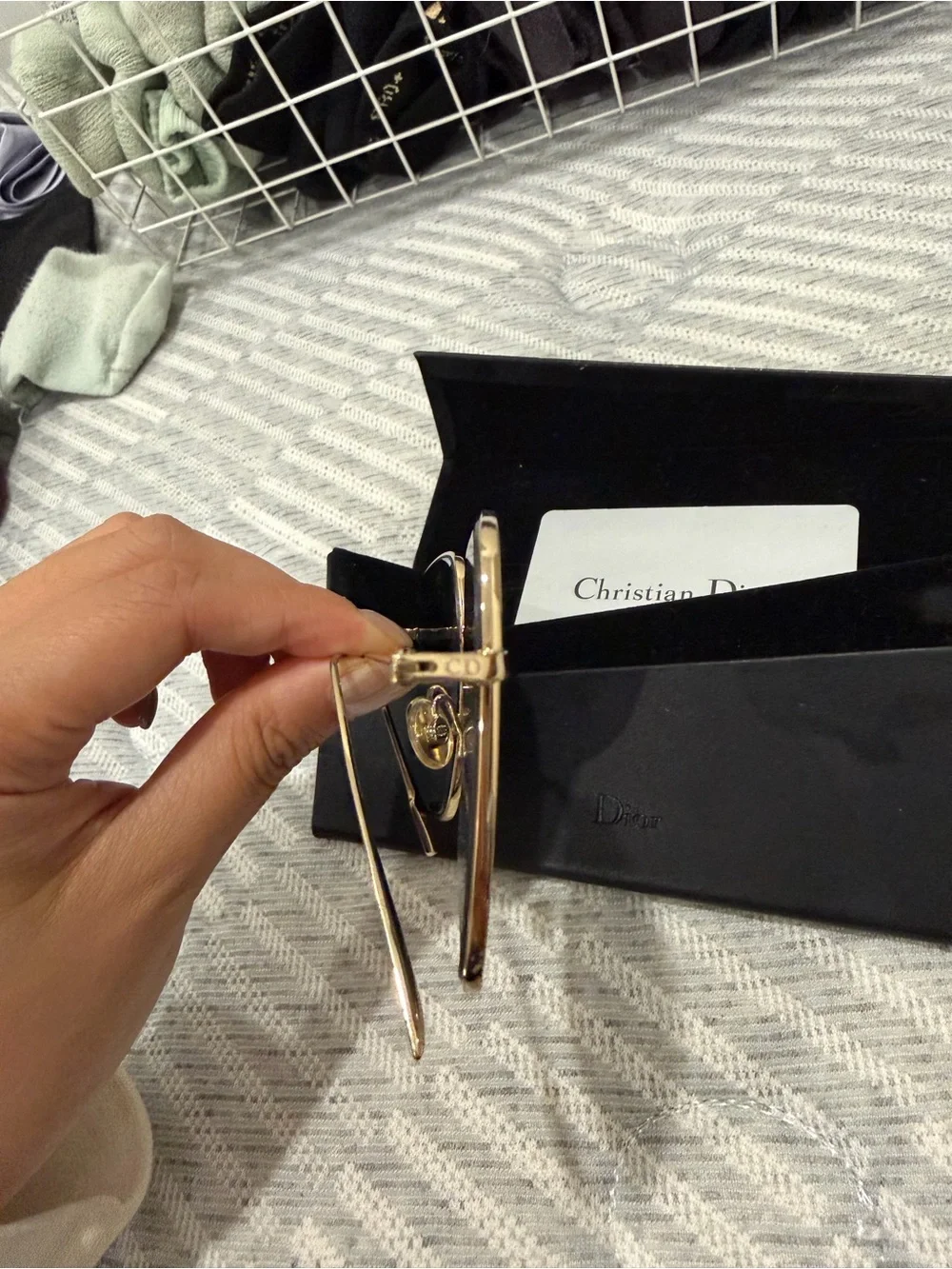 Dior Stellaire SU Square Aviator Gold Frame Sunglasses